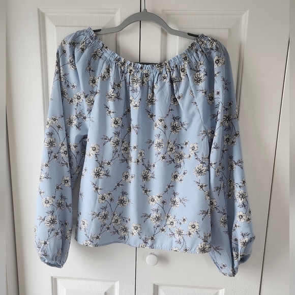 Sanctuary blouse | M | blue floral - Picture 2 of 4
